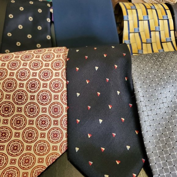 Lot of 11 Brand Name Men's Ties 100% Silk Nicole Miller X'Andrini Geoffrey Beane - Picture 2 of 12